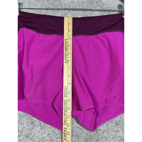 Athleta Track This Run Stretch‎ Athletic Shorts Womens Large Electric Fuchsia - Picture 12 of 12